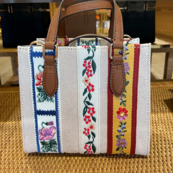 NWOT.    Tory Burch Emerson Patchwork Micro Satchel - Picture 3 of 5